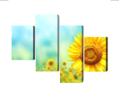 Ljuddämpande tavla - Decorative 3d sunflower