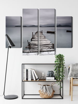 Ljuddämpande tavla - Misty lake