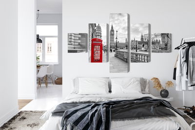 Ljuddämpande tavla - Red London telephone booth 3d