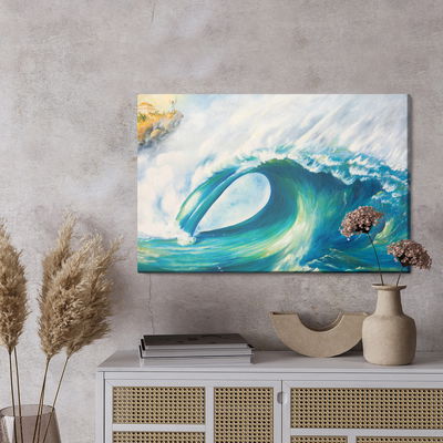 Ljuddämpande tavla - Sea with giant wave