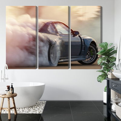 Ljuddämpande tavla - Sports car in a cloud