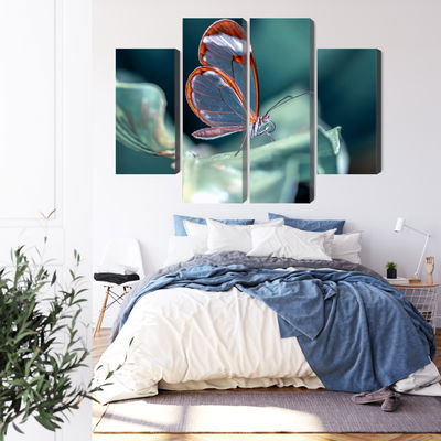 Ljuddämpande tavla - Glass-winged butterfly close