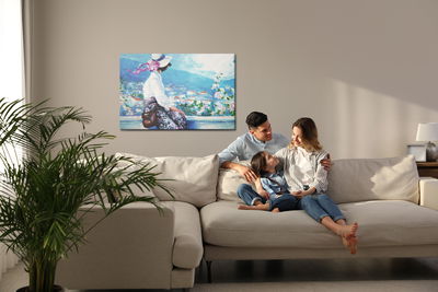 Ljuddämpande tavla - The woman on the background