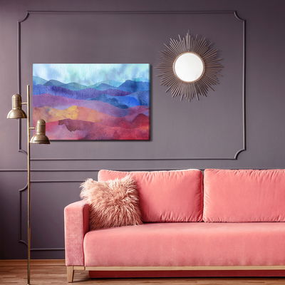 Ljuddämpande tavla - Colorful abstract mountain