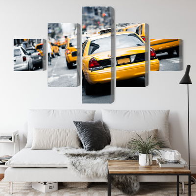 Ljuddämpande tavla - Taxis on the streets of new