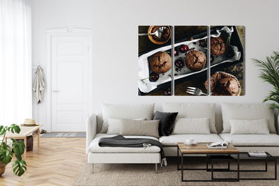 Ljuddämpande tavla - Muffins with cherries