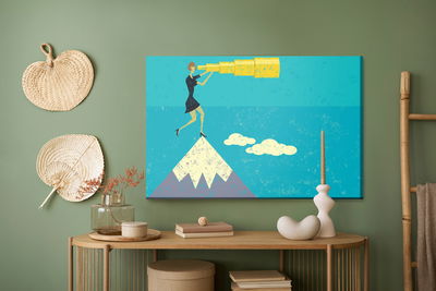 Ljuddämpande tavla - Retro style woman