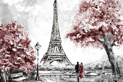 Ljuddämpande tavla - Paris full of romance