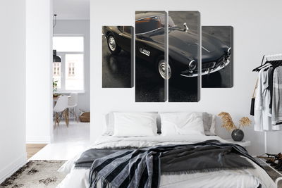 Ljuddämpande tavla - Vintage black sports car