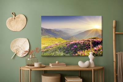 Ljuddämpande tavla - Sunset in the mountains