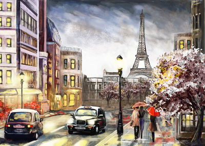 Ljuddämpande tavla - A cloudy day in Paris