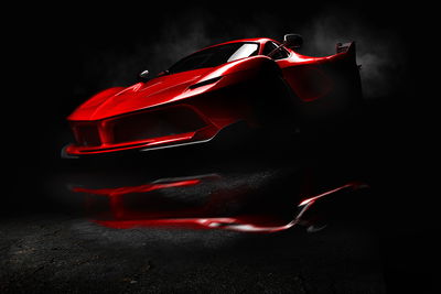 Ljuddämpande tavla - Red sports car 3d