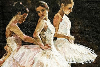 Ljuddämpande tavla - Three ballerinas