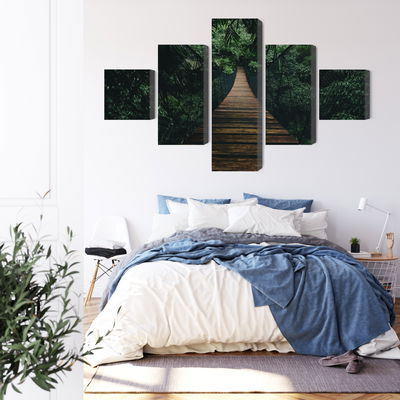 Ljuddämpande tavla - Wooden suspension bridge