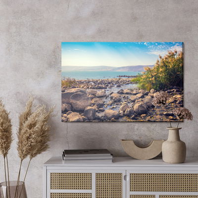 Ljuddämpande tavla - Sea and mountain landscape