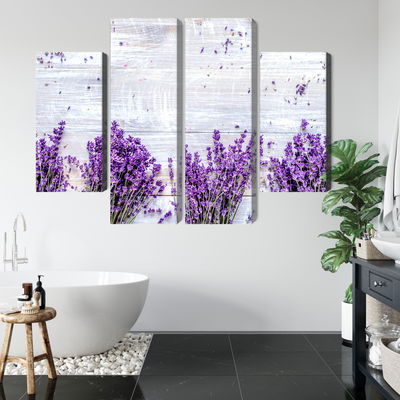 Ljuddämpande tavla - Lavender flowers on a rustic