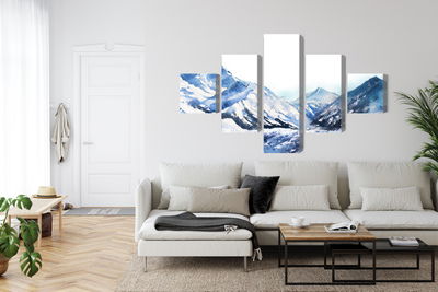 Ljuddämpande tavla - Watercolor mountain peak