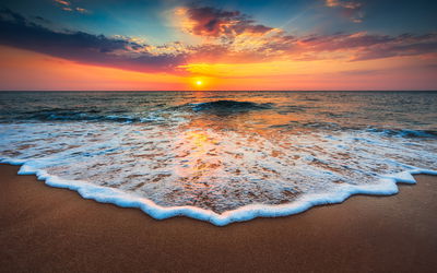 Ljuddämpande tavla - Sunset on the sea 3d