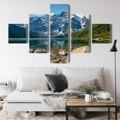 Ljuddämpande tavla - Morskie oko in the tatras 3d