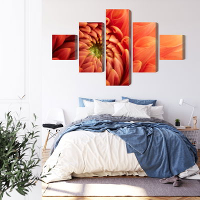 Ljuddämpande tavla - Orange chrysanthemum