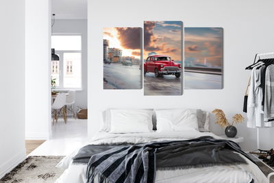 Ljuddämpande tavla - Historic car on the road