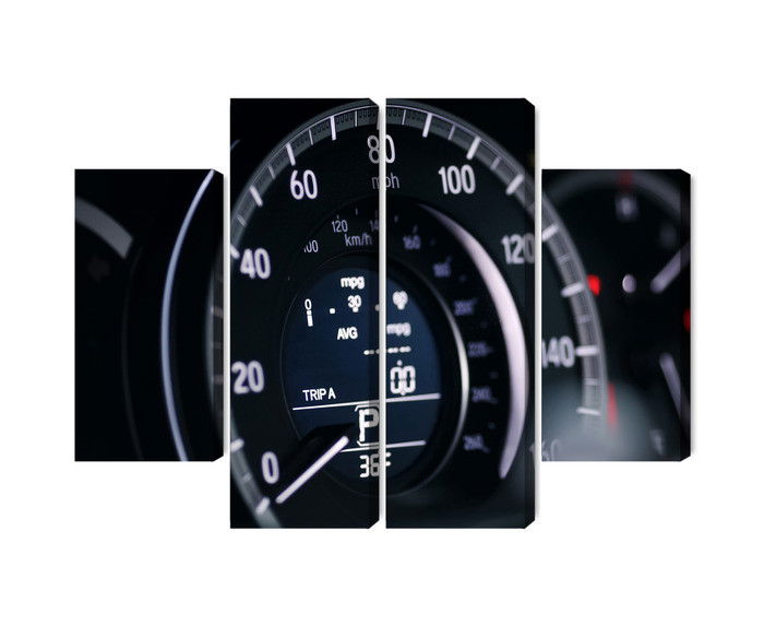 Ljuddämpande tavla - Modern car speedometer
