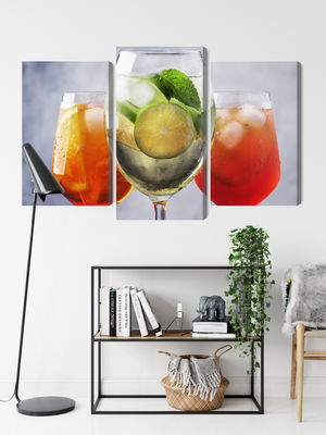 Ljuddämpande tavla - Set of summer cocktails