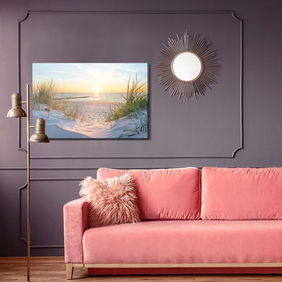 Ljuddämpande tavla - Sunrise on the sandy beach