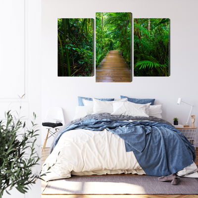Ljuddämpande tavla - Wooden bridge in a tropical