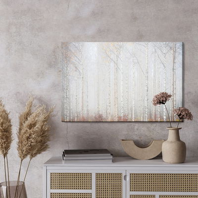 Ljuddämpande tavla - Birch forest in the mist