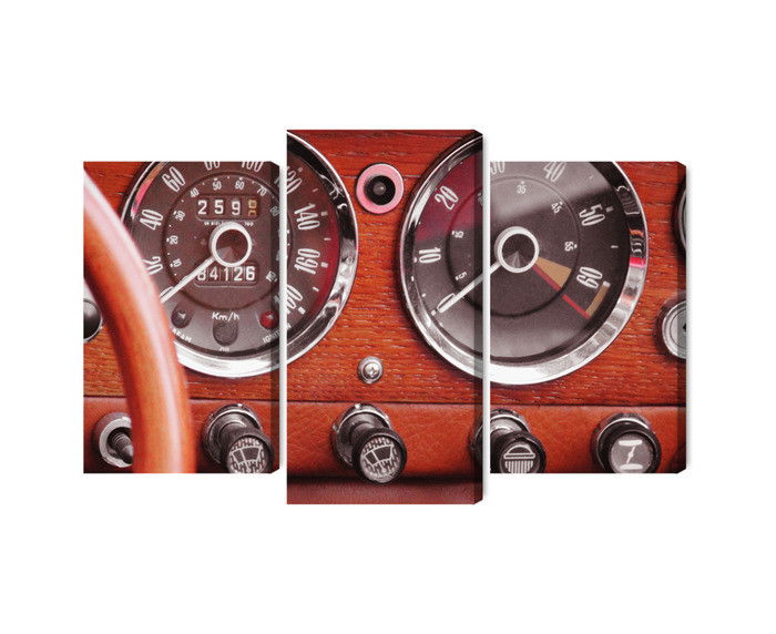 Ljuddämpande tavla - Counters in a retro car