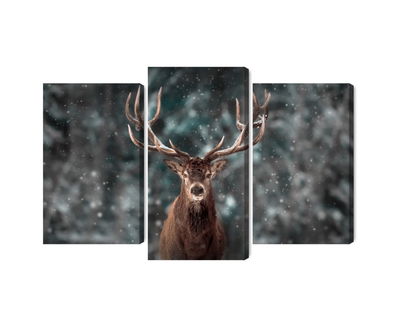 Ljuddämpande tavla - Deer in the forest 3d