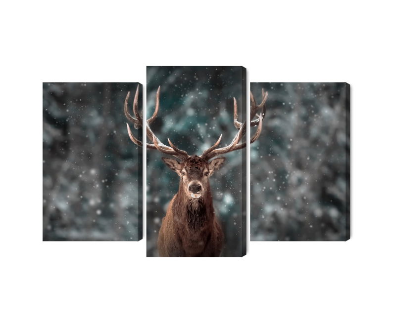 Ljuddämpande tavla - Deer in the forest 3d