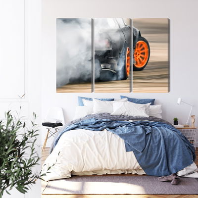 Ljuddämpande tavla - Drifting car in a puff