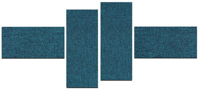 Ljudabsorbent till vägg - Wall 4-parts three