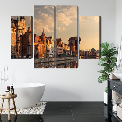 Ljuddämpande tavla - The port of gdansk at sunset