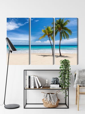 Ljuddämpande tavla - Caribbean beach 3d