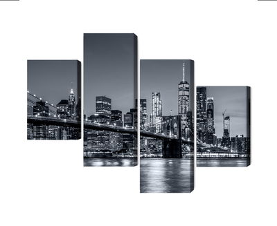 Ljuddämpande tavla - Panorama of New York at night