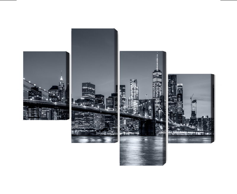 Ljuddämpande tavla - Panorama of New York at night