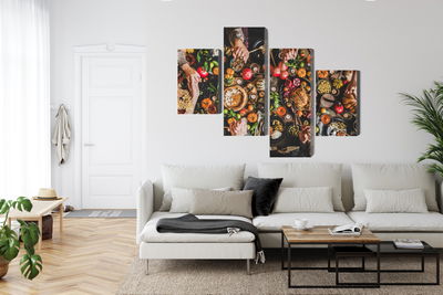 Ljuddämpande tavla - The table was set abundantly