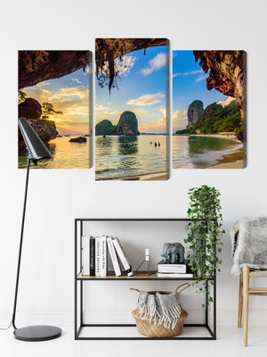 Ljuddämpande tavla - Sunset on a beach in thailand