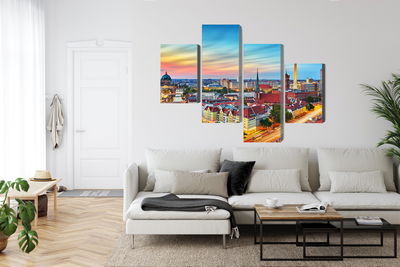 Ljuddämpande tavla - Colorful sky and berlin