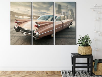 Ljuddämpande tavla - Vintage style car