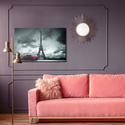 Ljuddämpande tavla - Old car against