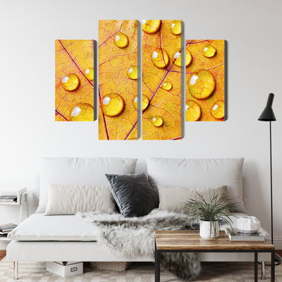 Ljuddämpande tavla - Water drops on an autumn