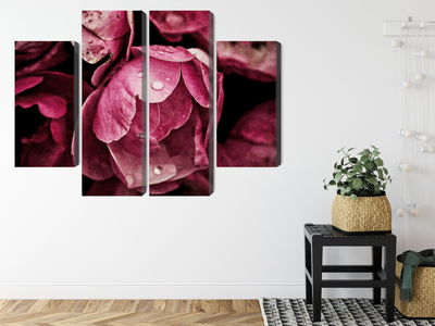 Ljuddämpande tavla - Peony flowers close up 3d