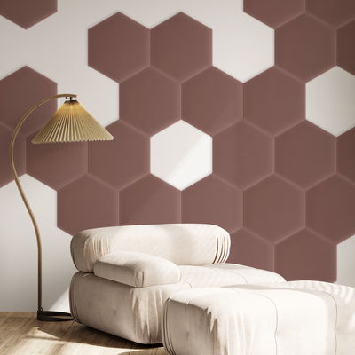 Sekskantet lydabsorber - fløjl