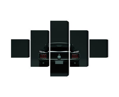 Ljuddämpande tavla - Vintage black muscle car