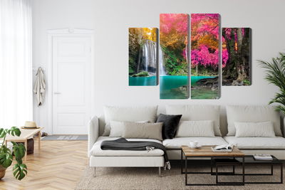 Ljuddämpande tavla - A beautiful forest waterfall