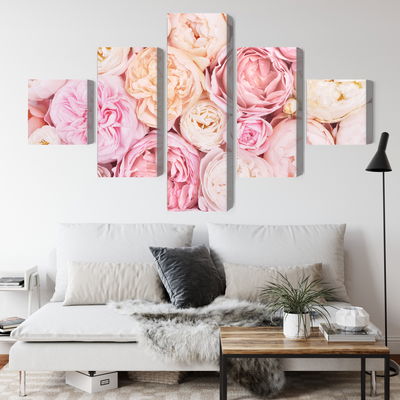 Ljuddämpande tavla - Blooming flowers in pastel